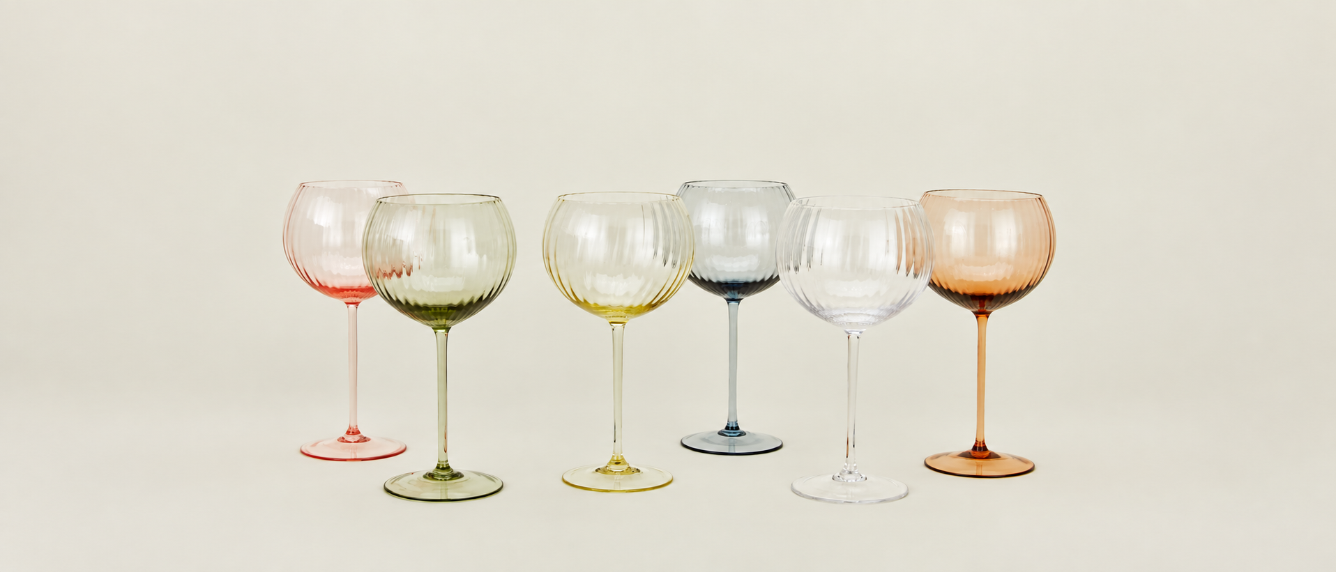 Thoughtfully arranged everyday glassware