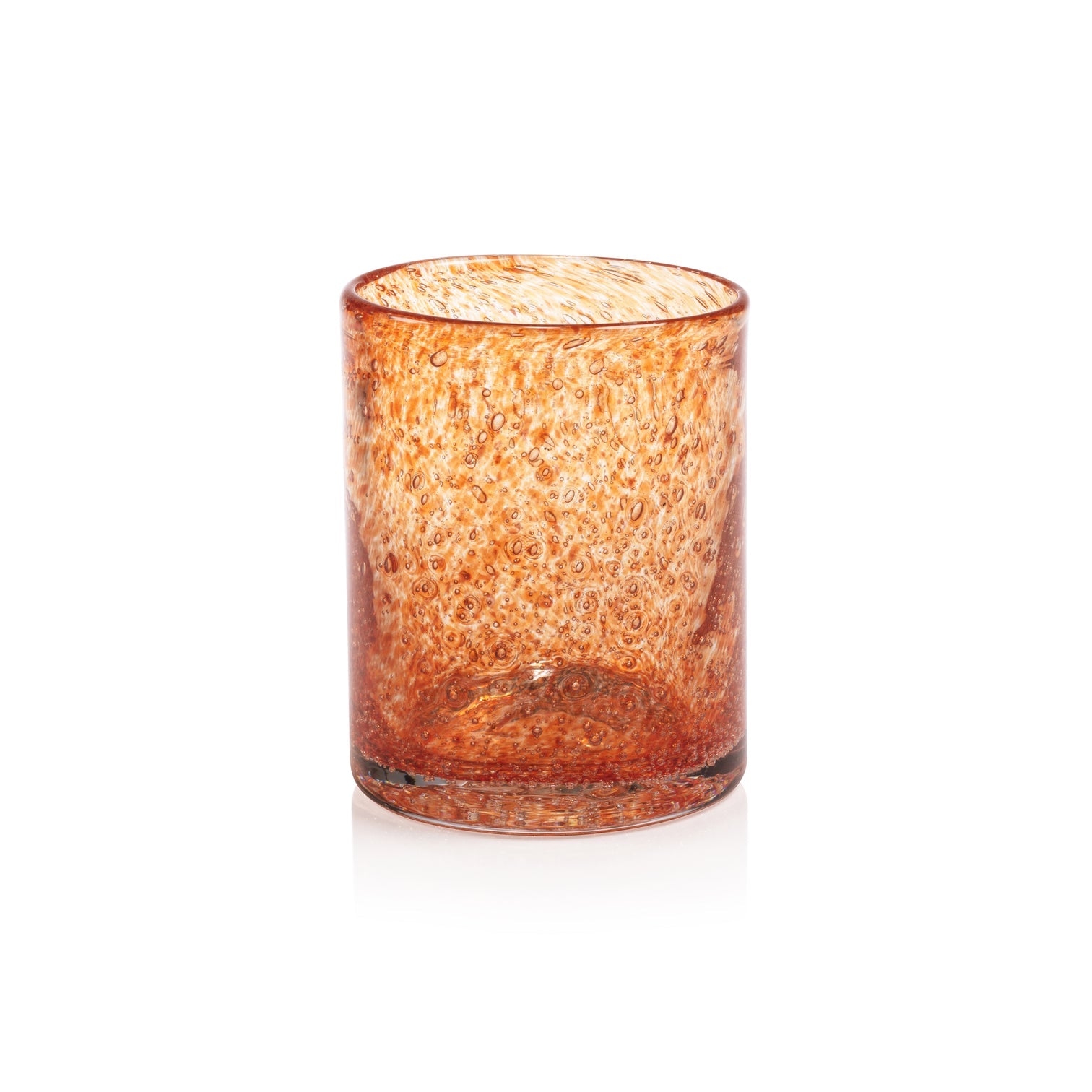 Yellow & Orange Colored Glass Tumblers Set of 4
