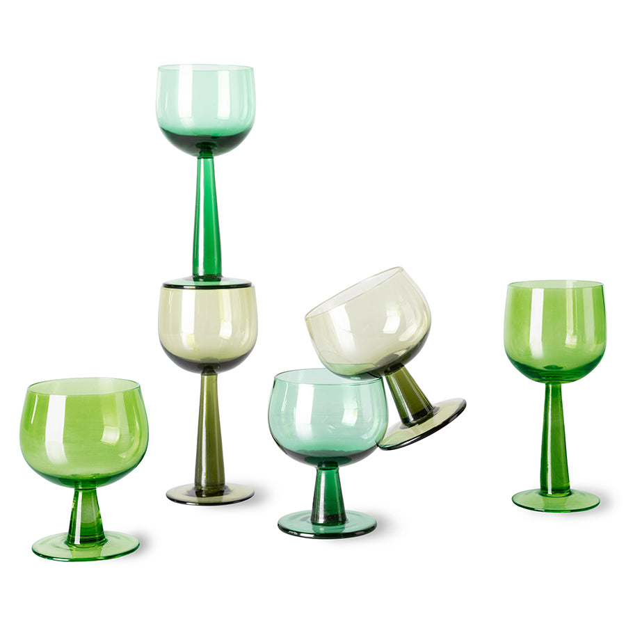 Tall Fern Green Wine Glasses - Set of 4 - Image 6