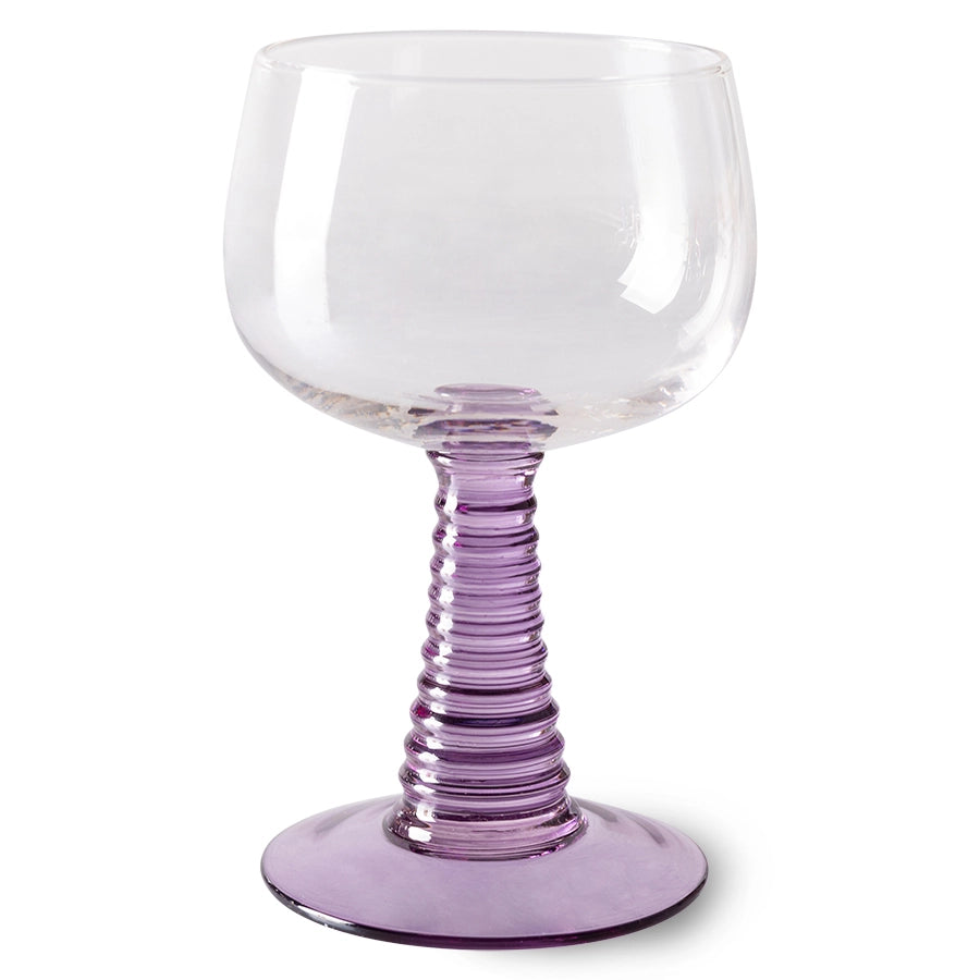 Purple Stem Wine Glass